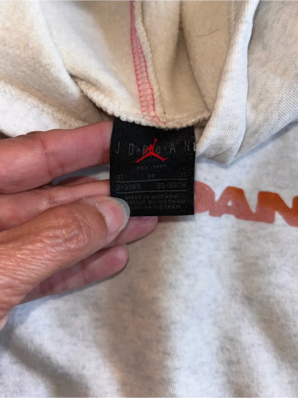 Air Jordan 2-Piece Set w/ Flower Hoodie and Matching Pink Leggings Size 3T